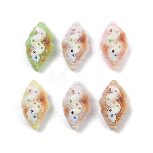 Opaque Resin Cabochons RESI-K043-10C-1