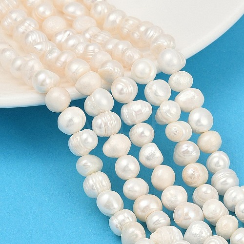 Natural Cultured Freshwater Pearl Beads Strands PEAR-I007-07X-10A-1