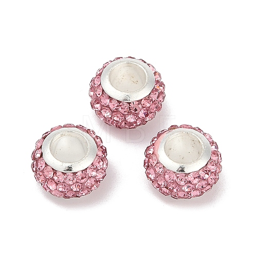 Alloy Rhinestone Clay Pave Beads ALRI-D300-03S-12-1