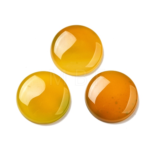 Natural Yellow Agate Cabochons G-E492-I-01-1