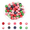 120Pcs 10 Colors Spray Painted Wood Beads WOOD-CA0001-64-1