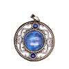 Retro Hollow Natural Lapis Lazuli Pendants PW-WG205B0-13-1