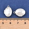 Oval Brass Locket Pendants KK-K414-12E-S-3