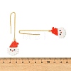 Christmas 304 Stainless Steel with Glass Cylinder Seed Beads Ear Thread EJEW-MZ00817-4