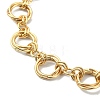 304 Stainless Steel Rings Link Chain Bracelet BJEW-TA00334-01-3