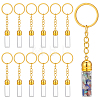 12Pcs Glass Wish Bottle Keychains AJEW-UN00050-1
