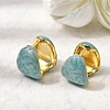 Brass Enamel Hoop Earrings EJEW-P333-06G-4
