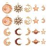 80Pcs 10 Style Celestial Alloy Enamel Pendants ENAM-LS0001-43-1