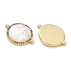 Rack Plating Brass Micro Pave Colorful Cubic Zirconia Connector Charms CU-CBA01AA-22G-2