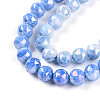 Anti-Tarnish Electroplate Glass Beads Strands GLAA-N010-8mm-02-3