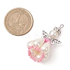 Pearlized Glass Pearl Beads  Pendants PALLOY-MZ00487-05-2