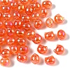 50Pcs UV Plating Opaque Acrylic Beads OACR-YW0003-10H-1