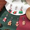 7Pcs 7 Styles Christmas Resin Pendant Decoration HJEW-JM02324-2