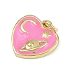 Brass Enamel Pendants KK-B150-04G-01B-2