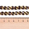 Electroplate Glass Beads Strands X-EGLA-Q128-04A-FP05-4