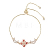 Adjustable Brass Slider Link Bracelets BJEW-JB13037-1