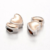 Heart Alloy European Large Hole Beads X-PALLOY-O065-28-2