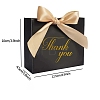 Gold Stamping Thank You Printed Paper Candy Gift Packaging Boxes with Ribbon PW-WGDAD0D-02-2