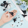 20Pcs 2 Colors Plastic & Iron Triangle Bow Tie Clips FIND-CY0002-36-3