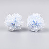 Polymer Clay Rhinestone Beads with Embossed Resin Roses RESI-T059-04N-2
