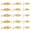 6Pcs 3 Styles Brass Micro Pave Clear Cubic Zirconia Pendants KK-YW0003-97-1