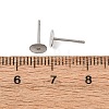 Tarnish Resistant 316 Surgical Stainless Steel Flat Round Blank Peg Stud Earring Settings LS-X-STAS-R073-06-4