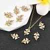 SHEGRACE Brass Micro Pave Clear Cubic Zirconia Charms XGRQ2O113-415G-5