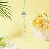 Glass Teardrop Window Hanging Suncatchers HJEW-TADJ0004-5