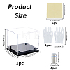Transparent Acrylic Minifigure Display Cases with Black Base ODIS-WH0108-107-2