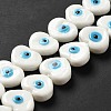 Handmade Evil Eye Lampwork Beads Strands X-LAMP-E023-07C-01-4