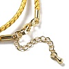 Polyester Cord Braided Necklace Makings MAK-L043-03G-31-3