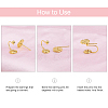 Brass Clip-on Earring Converters Findings KK-D060-02P-4