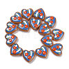 Hanmade Heart Lampwork Beads Strands LAMP-P069-04A-02-1