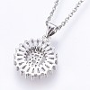304 Stainless Steel Initial Pendant Necklaces NJEW-H486-30P-B-2
