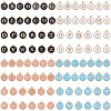 4Bags 4 Colors Initial Letter A~Z Alphabet Enamel Charms ENAM-BM0001-41-1