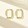 Brass Micro Pave Cubic Zirconia Hoop Earrings KK-CBA98BA-01G-D-1