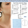 16Pairs 4 Styles 925 Sterling Silver Flat Pad Stud Earring Findings STER-BBC0009-08-2