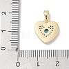 Brass Micro Pave Cubic Zirconia Pendants KK-Q030-02B-G-2