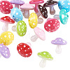 20Pcs UV Plating Opaque Luminous Acrylic Beads OACR-TA0005-13-3