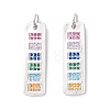 Brass Micro Pave Colorful Cubic Zirconia Pendants X-KK-B048-01P-1