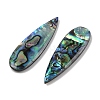 Natural Paua Shell Pendants SSHEL-I026-08A-2