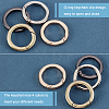 8Pcs 4 Color Alloy Spring Ring Clasps FIND-PH0002-45-6