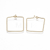 Brass Earring Hooks KK-T038-427G-2
