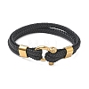 Braided Microfiber Leather Cord Double Bracelets BJEW-C153-01C-4