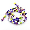 Handmade Millefiori Glass Bead Strands LAMP-J039-8x8mm-M-2