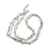 Natural Prehnite Chip Beaded Necklaces for Men Women NJEW-G159-01Q-4