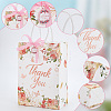 DELORIGIN 12Pcs 4 Colors Mother's Day Theme Flower Print Paper Handle Bags CARB-DR0001-01-3