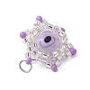 Beaded Star Eye Charms PALLOY-MZ00574-06-4