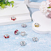 8Pcs 2 Styles Alloy Rhinestone European Beads FIND-TA0010-84-5