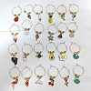 24Pcs 24 Style Summer Theme Alloy Enamel Wine Glass Charms AJEW-BC0003-90-1